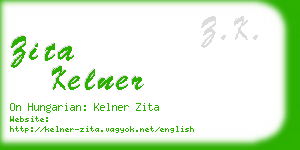 zita kelner business card